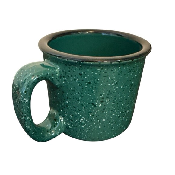 Big Cedar Lodge Missouri Large Ceramic Coffee Mug Green w White Trees - Picture 3 of 4